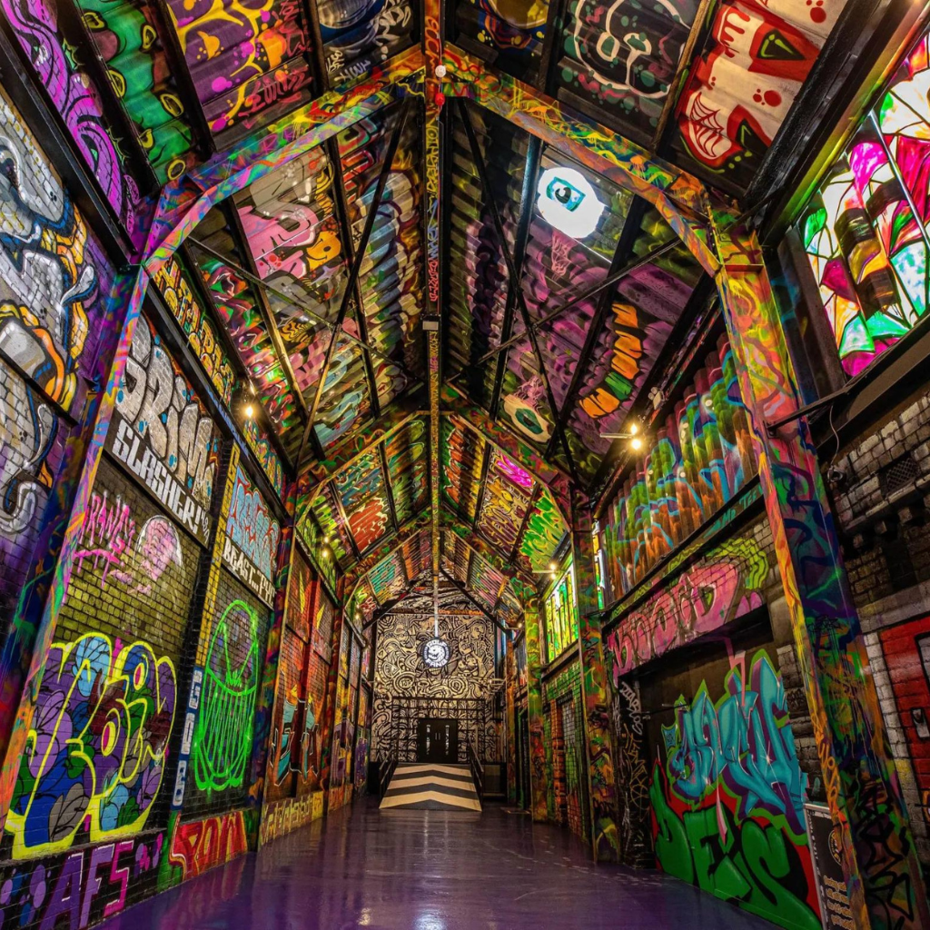 Graffiti themed venue